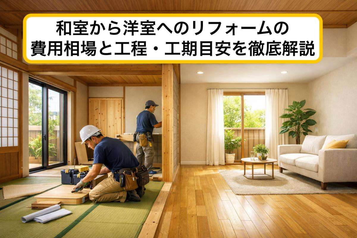 和室から洋室へのリフォームの費用相場と工程・工期目安を徹底解説