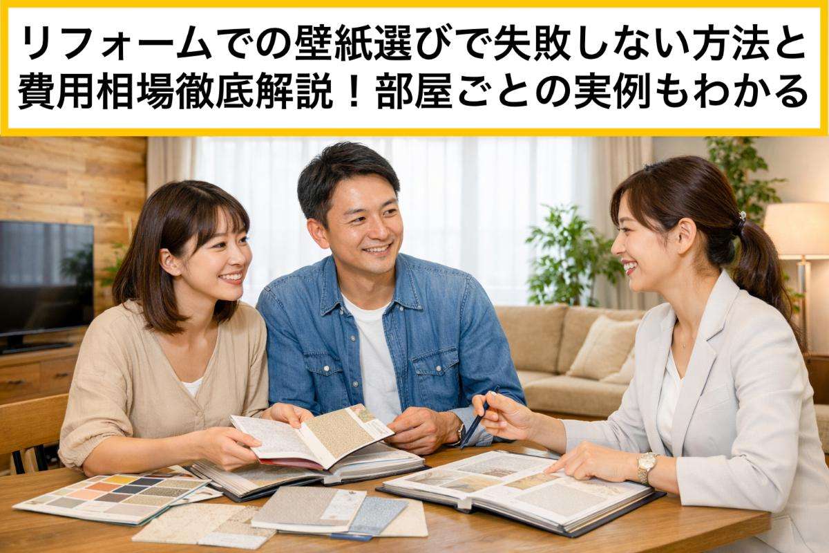 リフォームでの壁紙選びで失敗しない方法と費用相場徹底解説！部屋ごとの実例もわかる