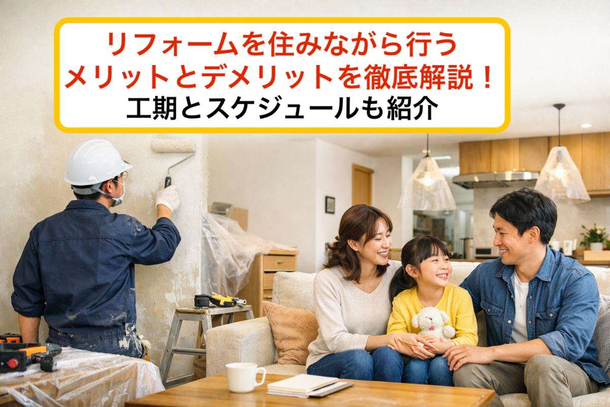 リフォームを住みながら行うメリットとデメリットを徹底解説！工期とスケジュールも紹介