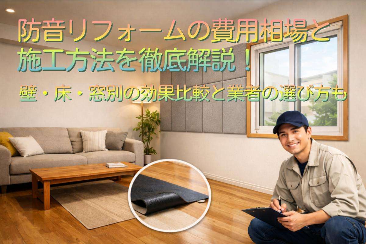 防音リフォームの費用相場と施工方法を徹底解説！壁・床・窓別の効果比較と業者の選び方も