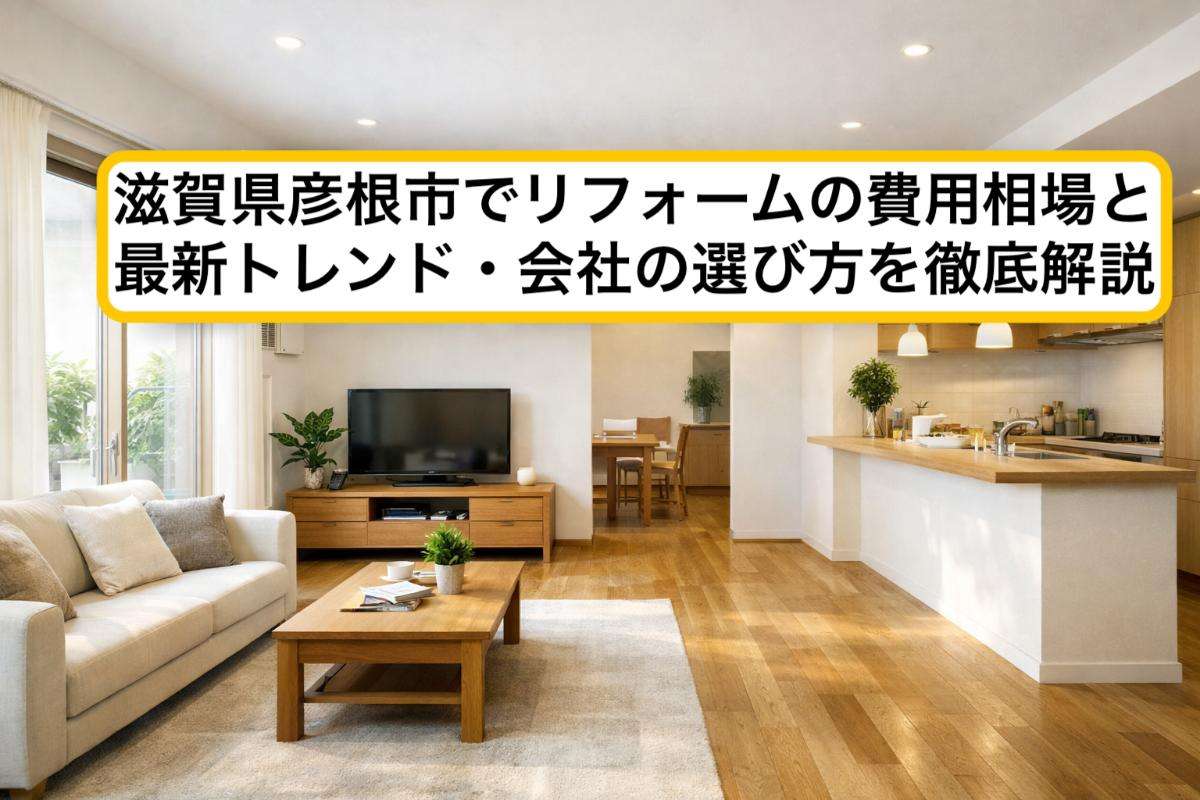 滋賀県彦根市でリフォームの費用相場と最新トレンド・会社の選び方を徹底解説